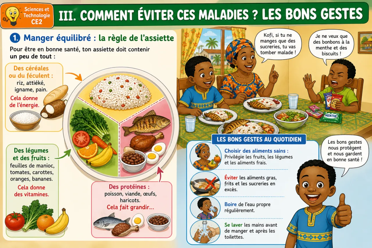 Les maladies liées à une mauvaise alimentation — illustration