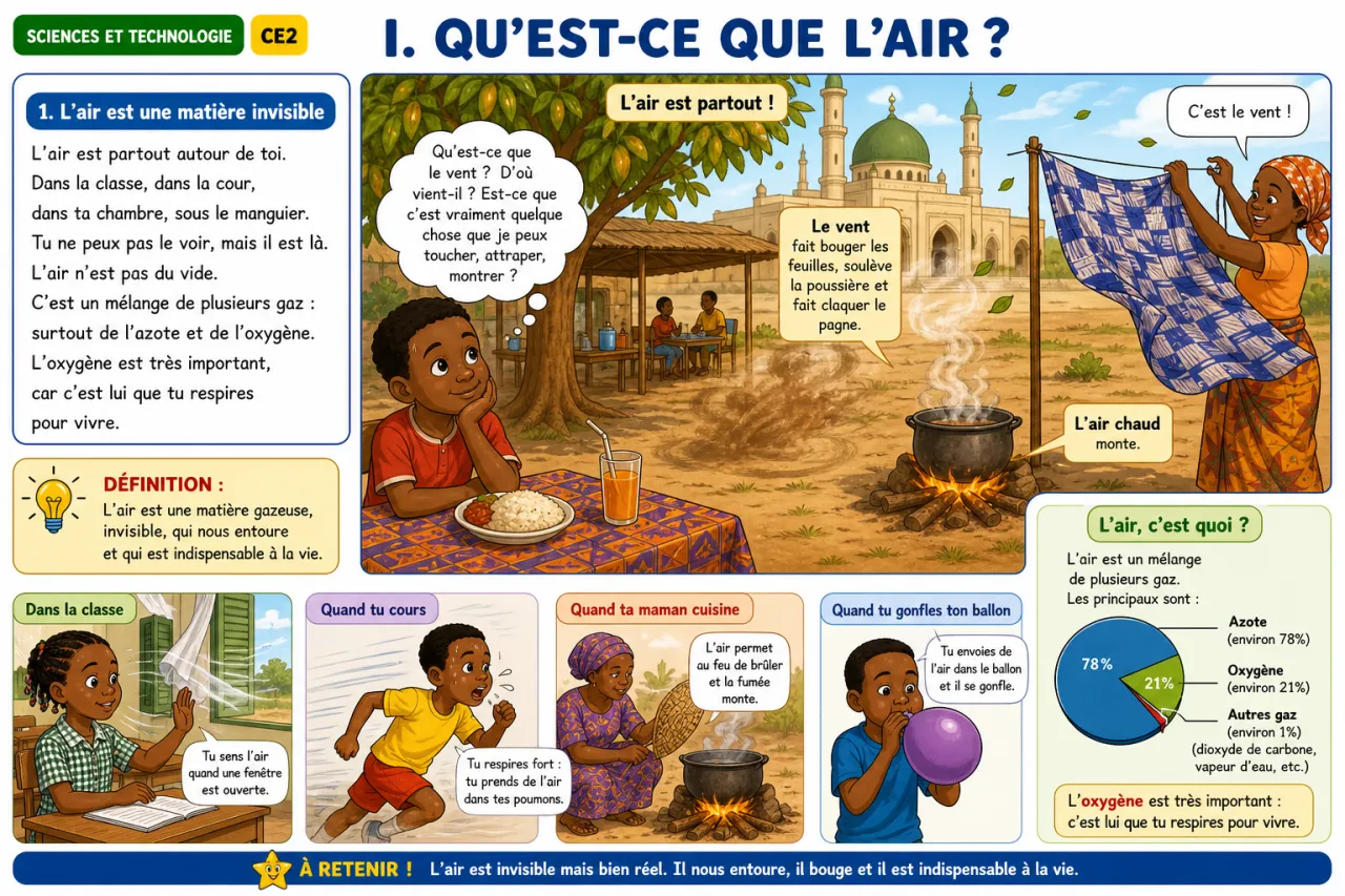 L'air existe : expériences simples — illustration