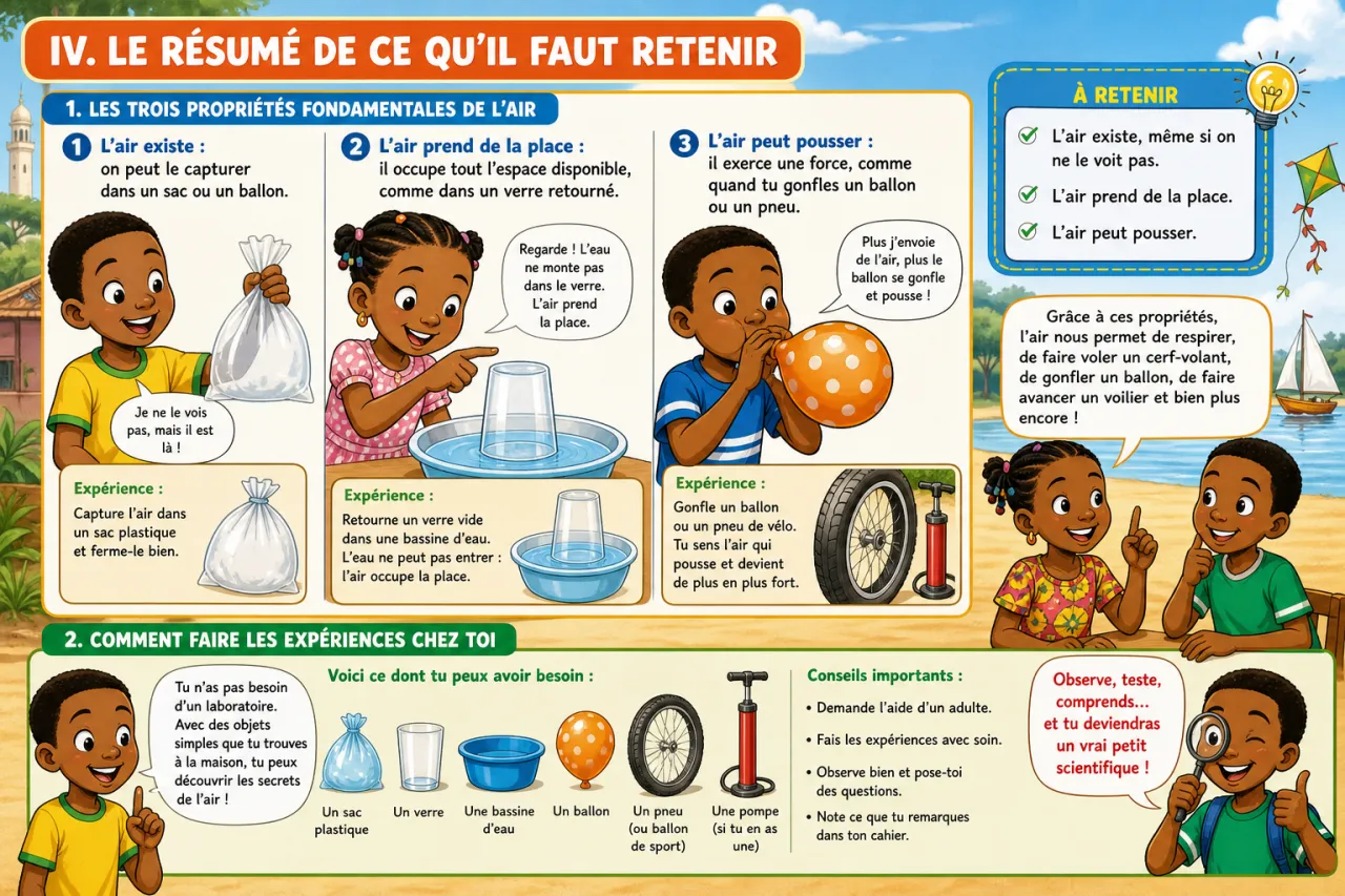 L'air existe : expériences simples — illustration