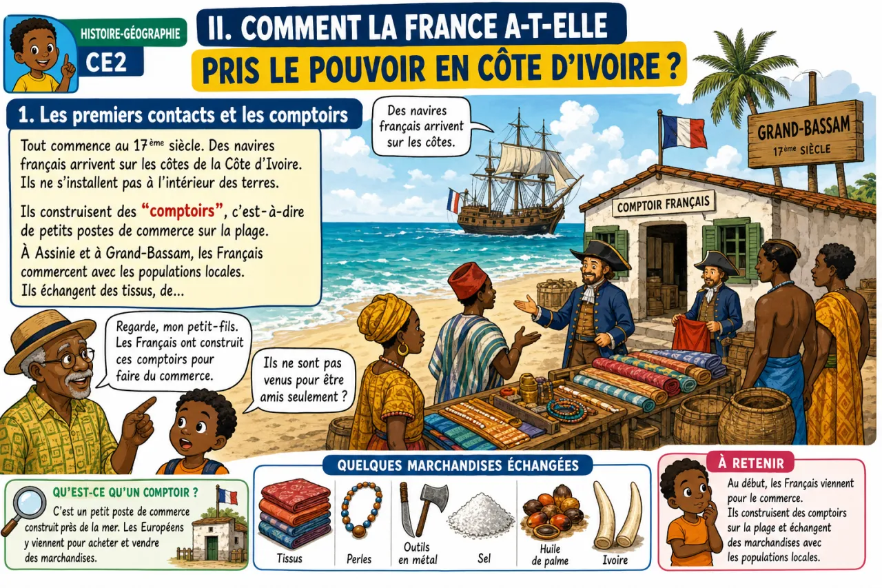La colonisation française en CI — illustration