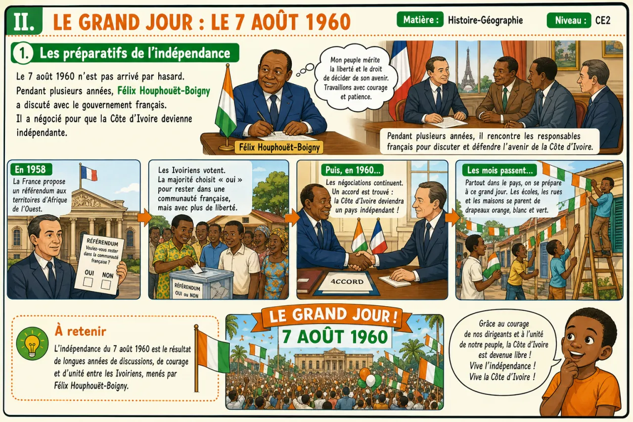 L'indépendance du 7 août 1960 — illustration