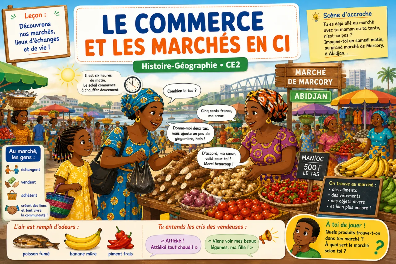 Le commerce et les marchés en CI