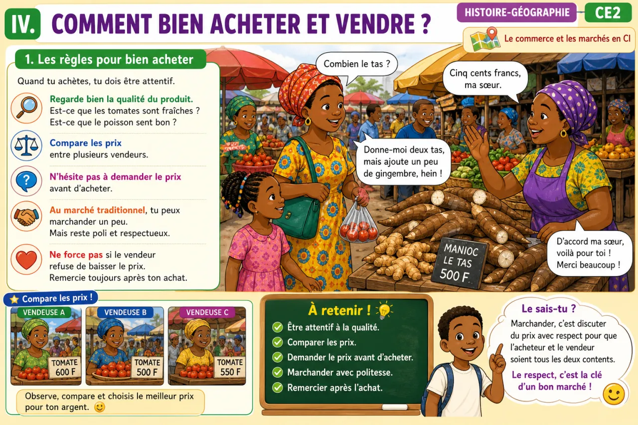 Le commerce et les marchés en CI — illustration