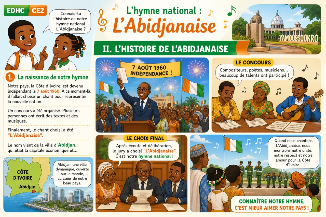 L'hymne national : L'Abidjanaise — illustration