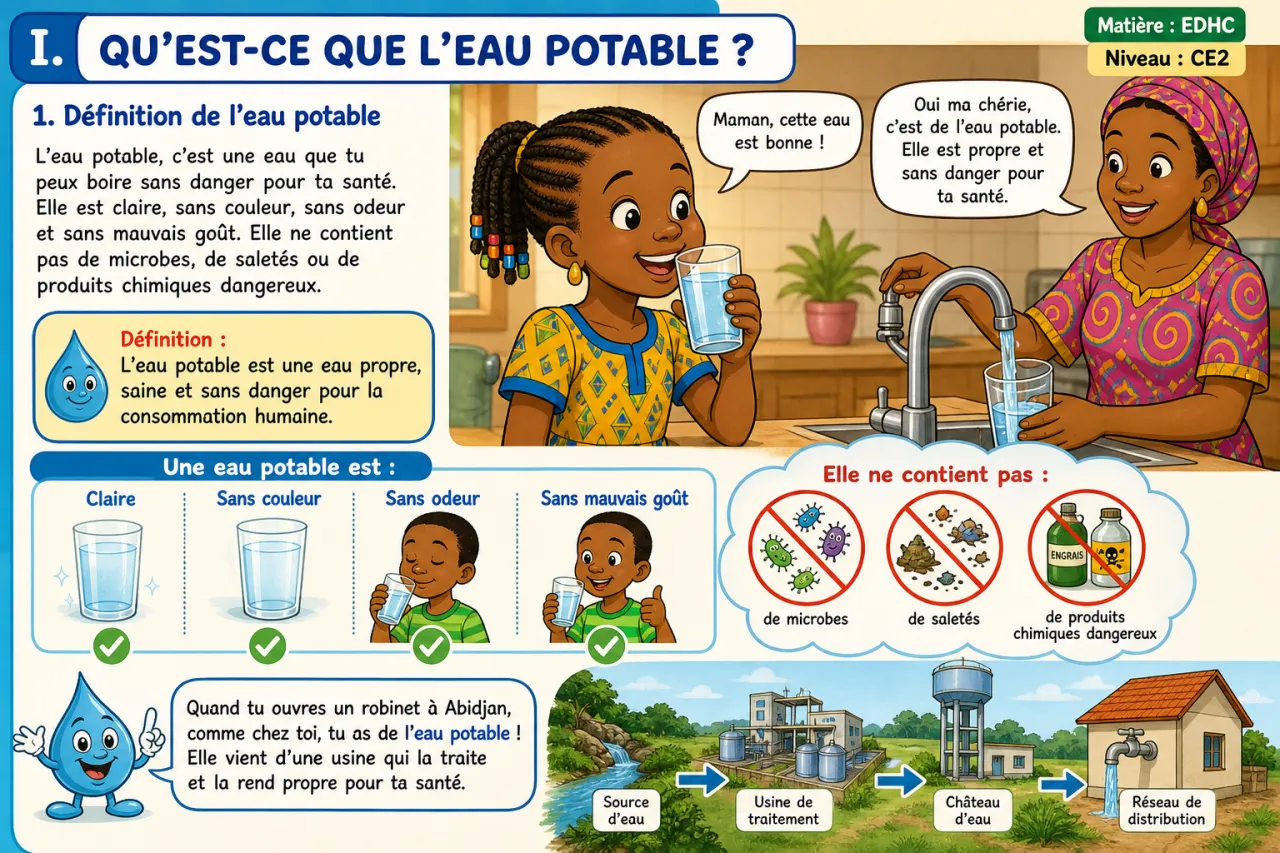 L'eau potable : une ressource à protéger — illustration