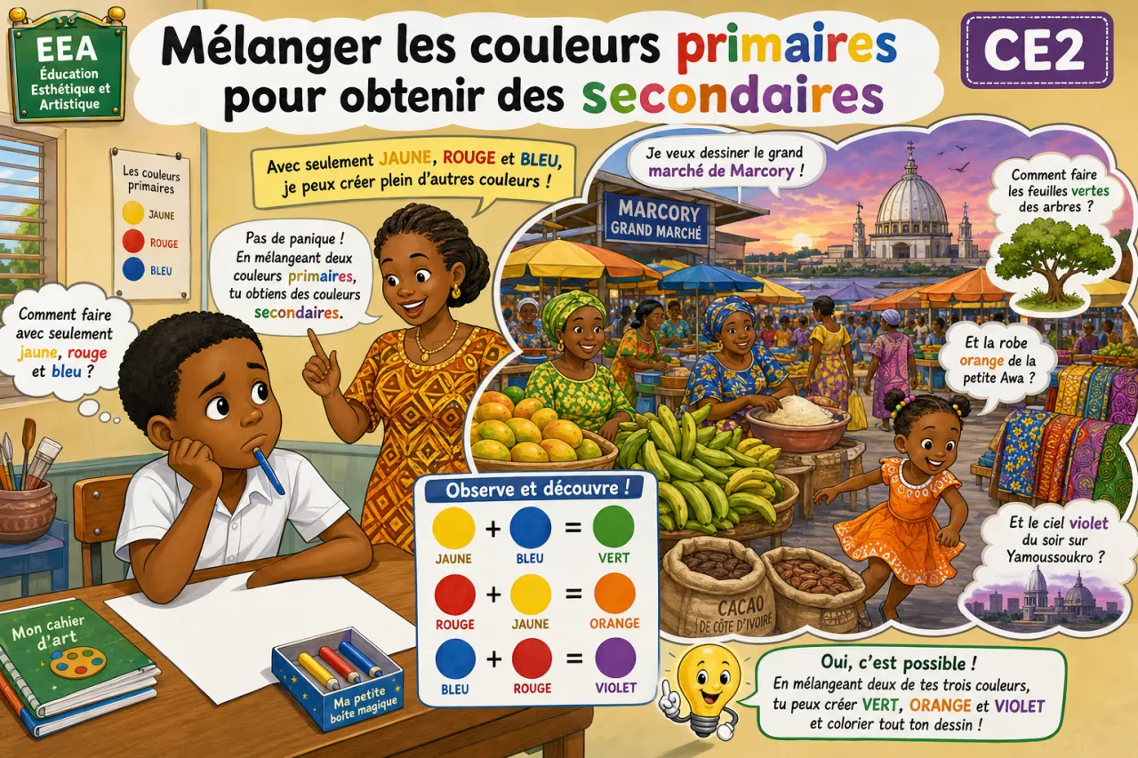Mélanger les couleurs primaires pour obtenir des secondaires