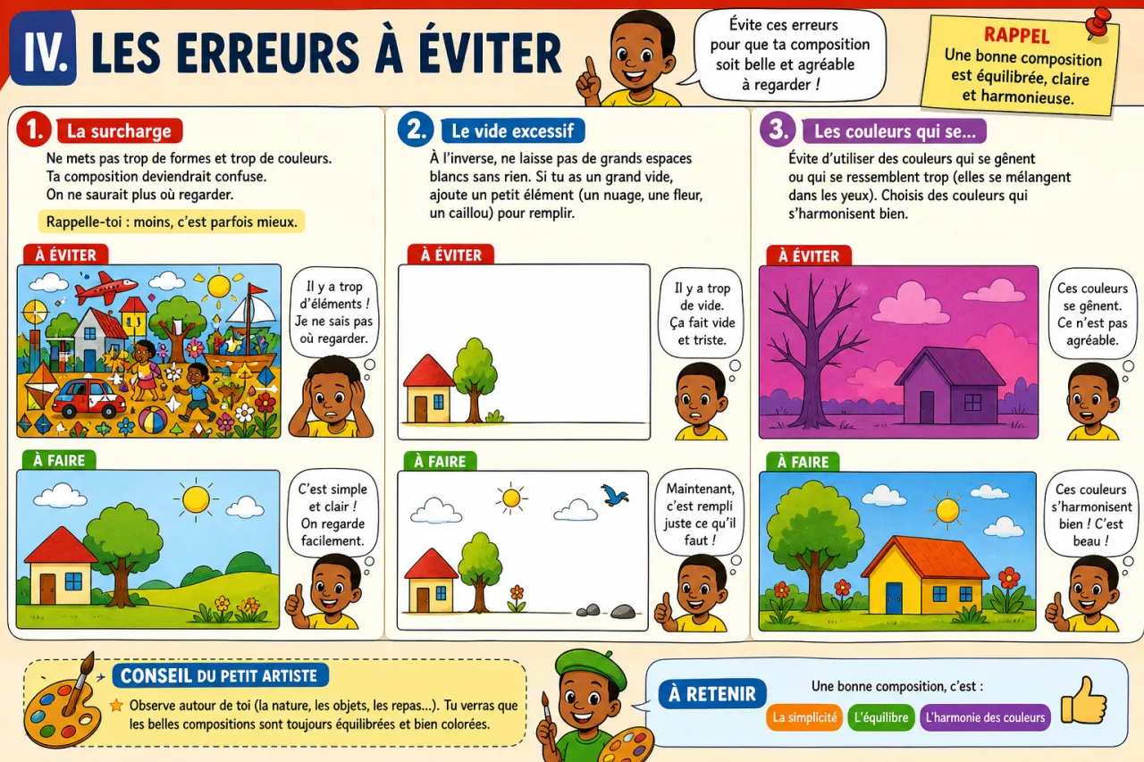 Créer une composition avec des formes et des couleurs — illustration