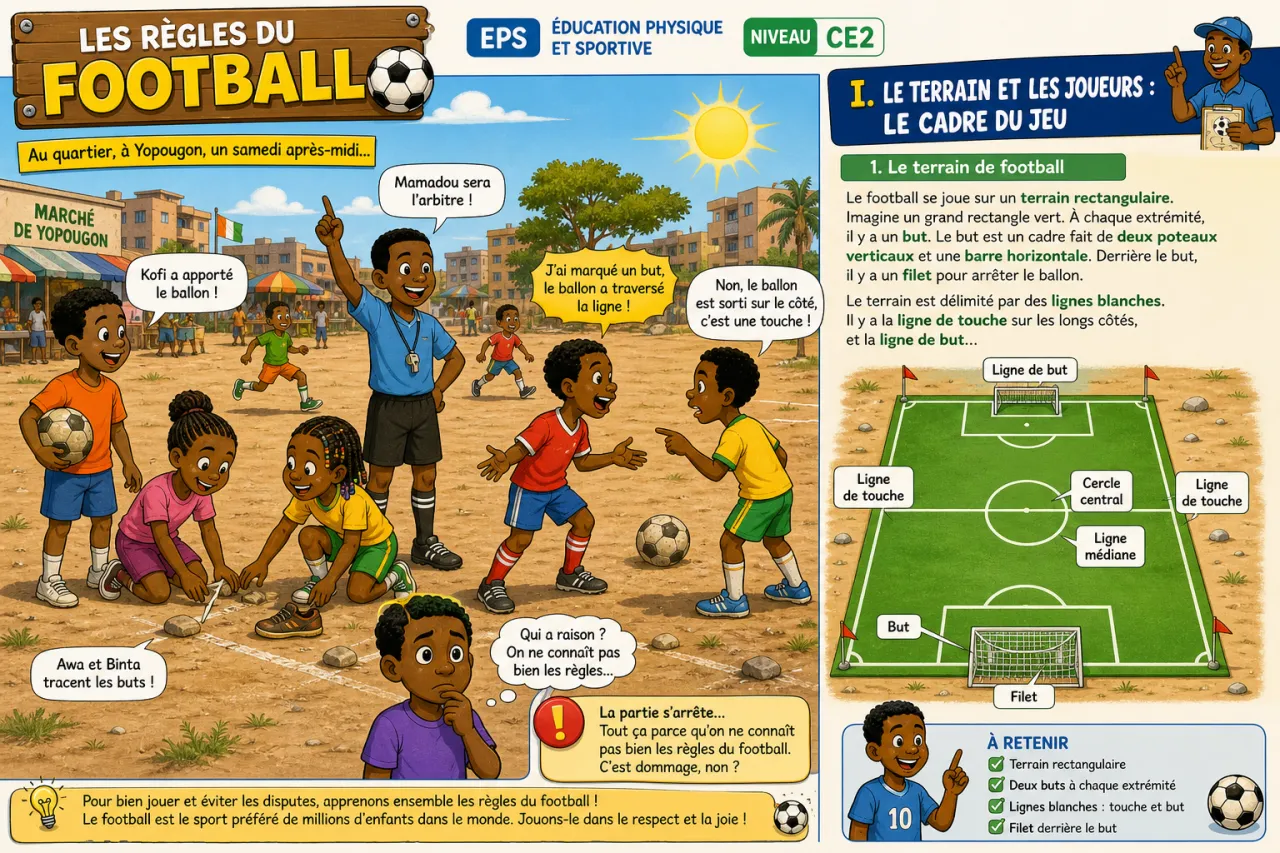 Les règles du football — illustration