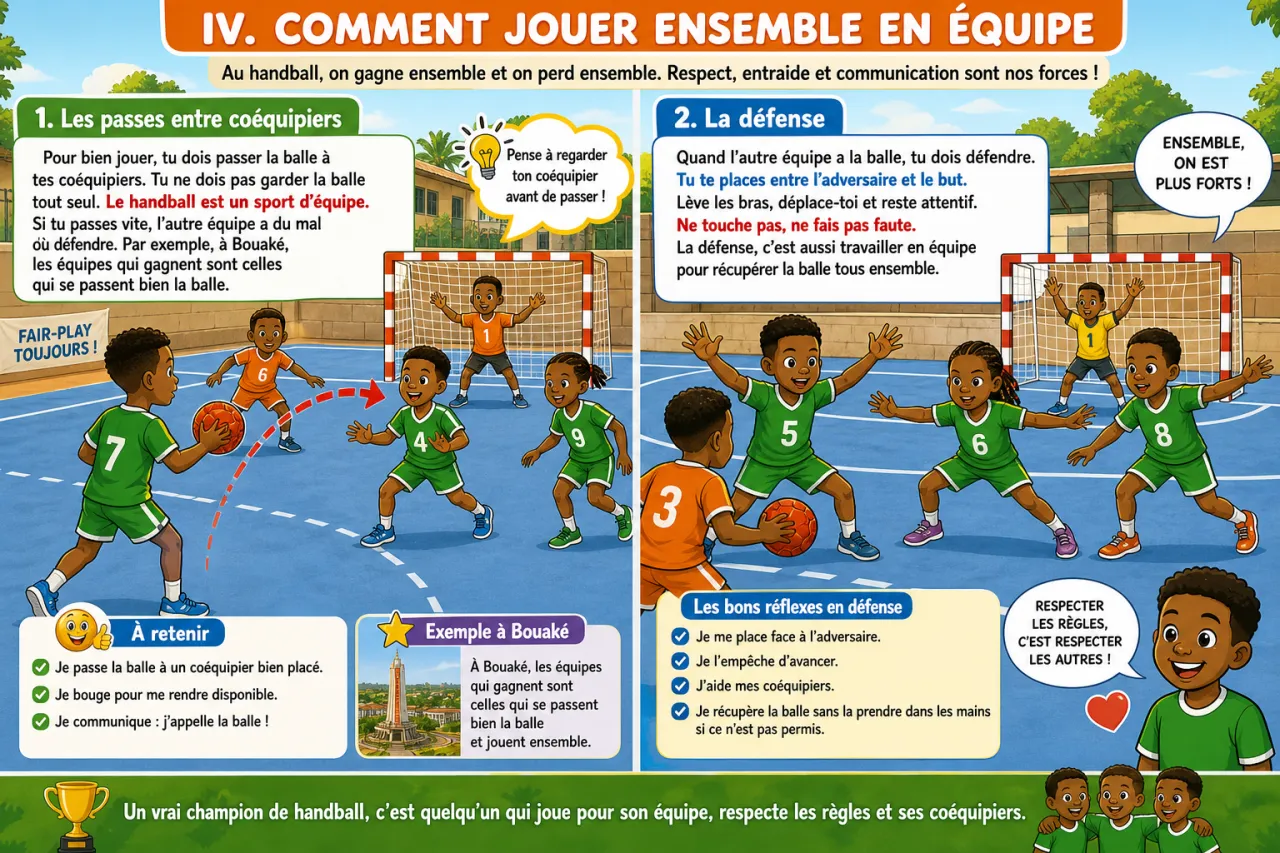 Les règles du handball — illustration