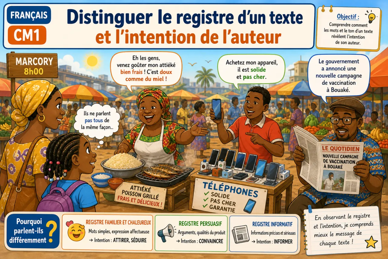 Distinguer le registre d'un texte et l'intention de l'auteur