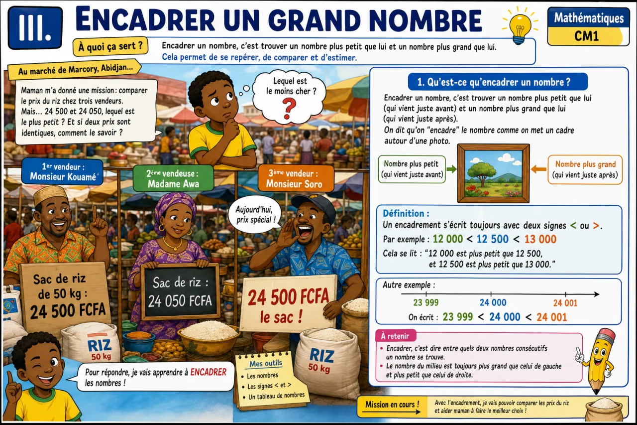 Comparer, ordonner et encadrer de grands nombres — illustration