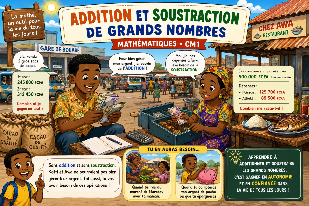 Addition et soustraction de grands nombres
