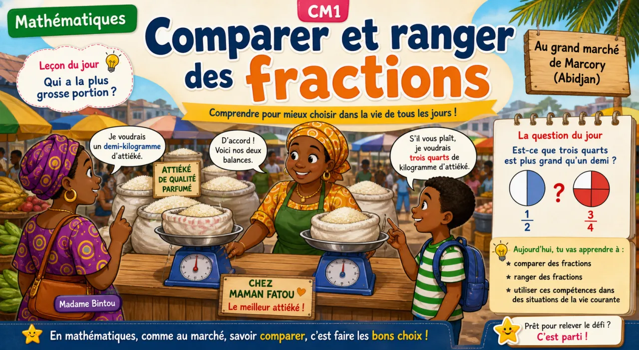 Comparer et ranger des fractions