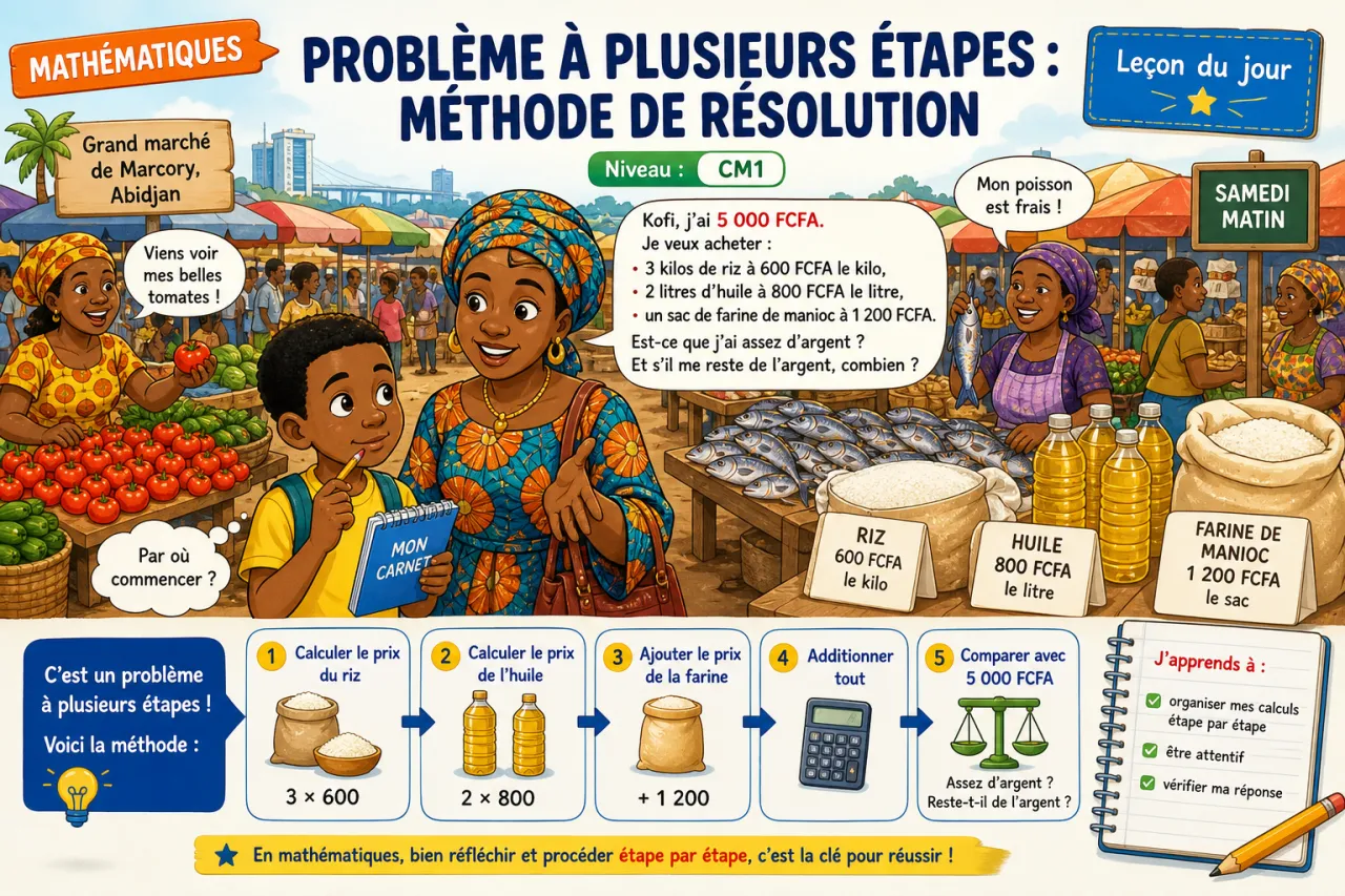 Problème à plusieurs étapes : méthode de résolution