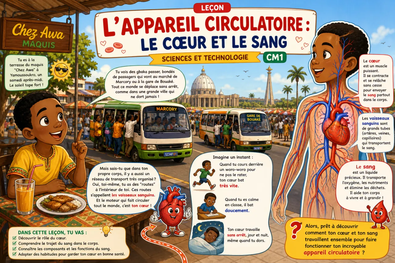L'appareil circulatoire : le cœur et le sang