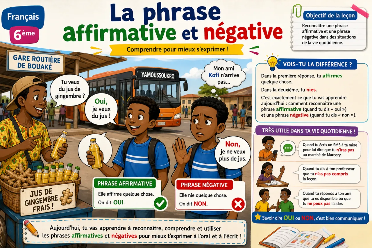 La phrase affirmative et négative