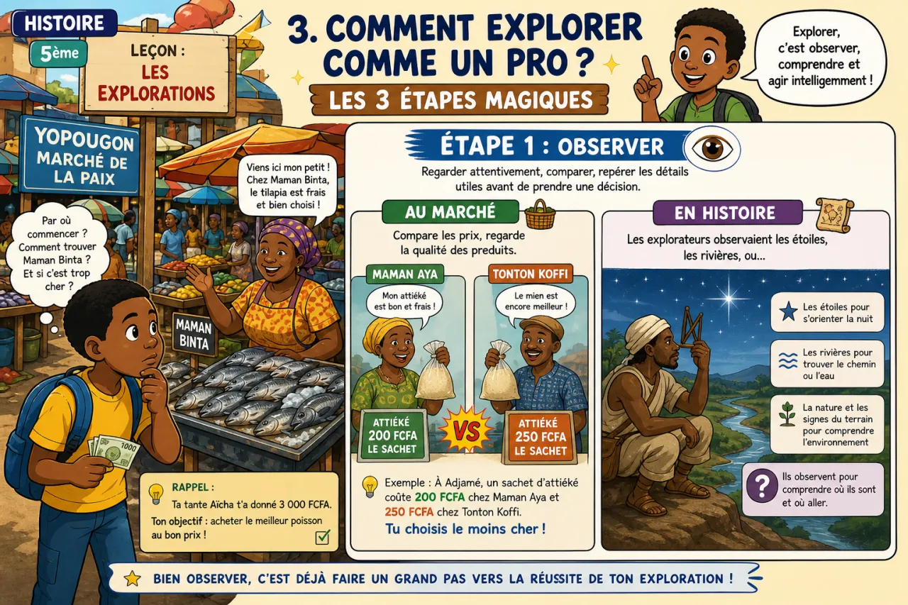 Les explorations — illustration
