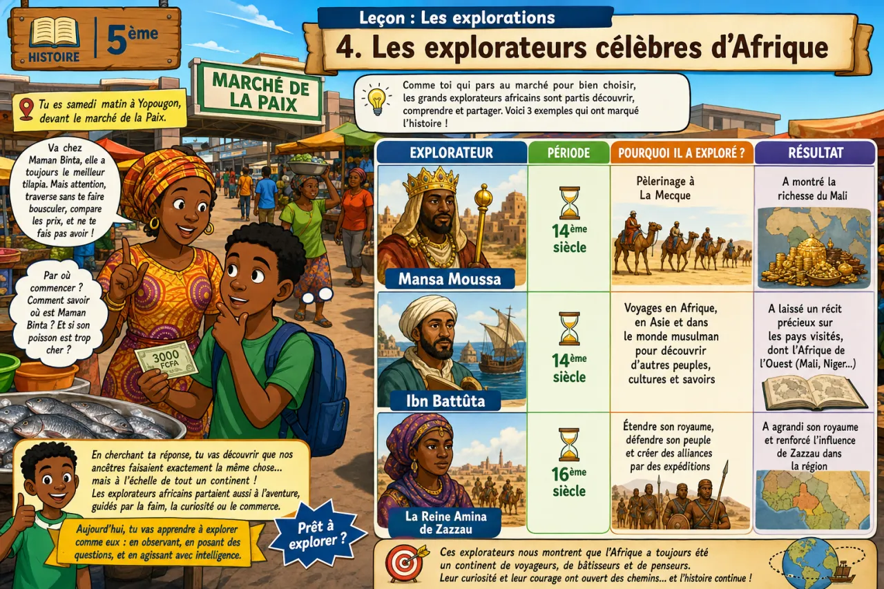 Les explorations — illustration