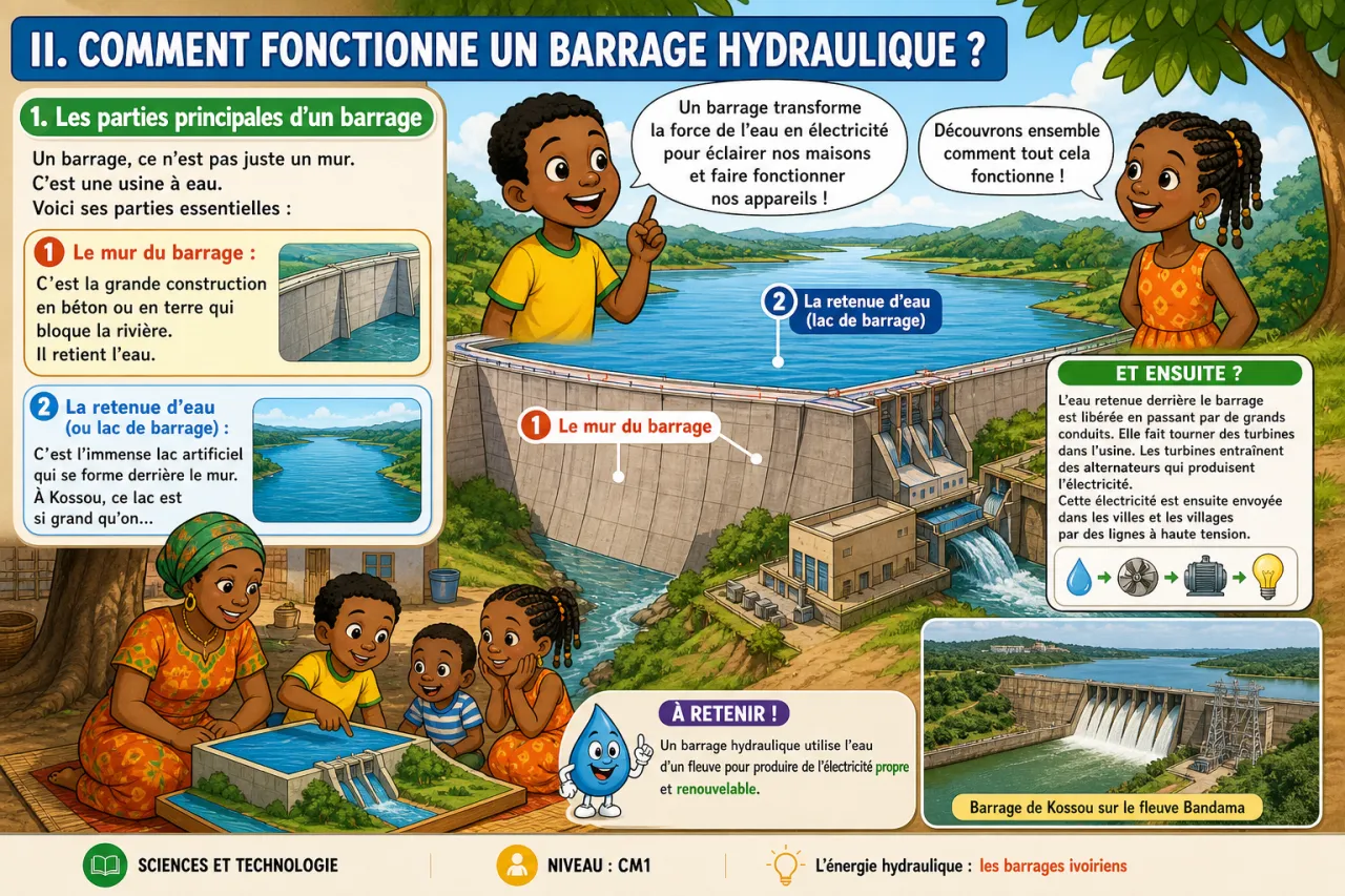 L'énergie hydraulique : les barrages ivoiriens — illustration