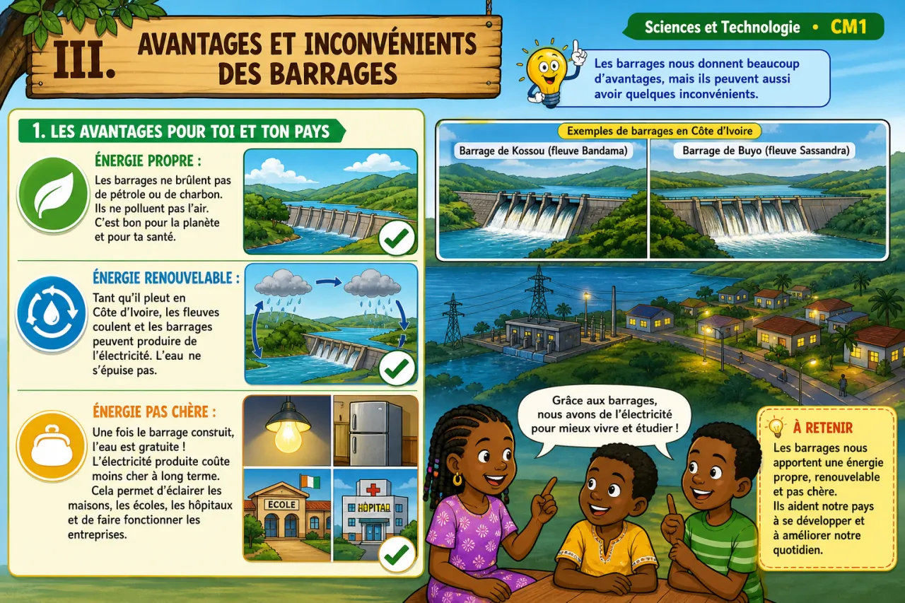 L'énergie hydraulique : les barrages ivoiriens — illustration