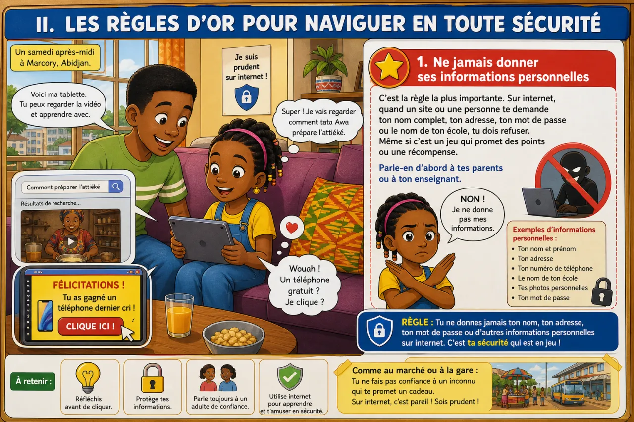 Naviguer sur internet de façon sûre — illustration