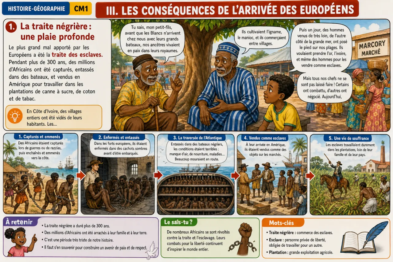 L'arrivée des Européens en Afrique de l'Ouest — illustration