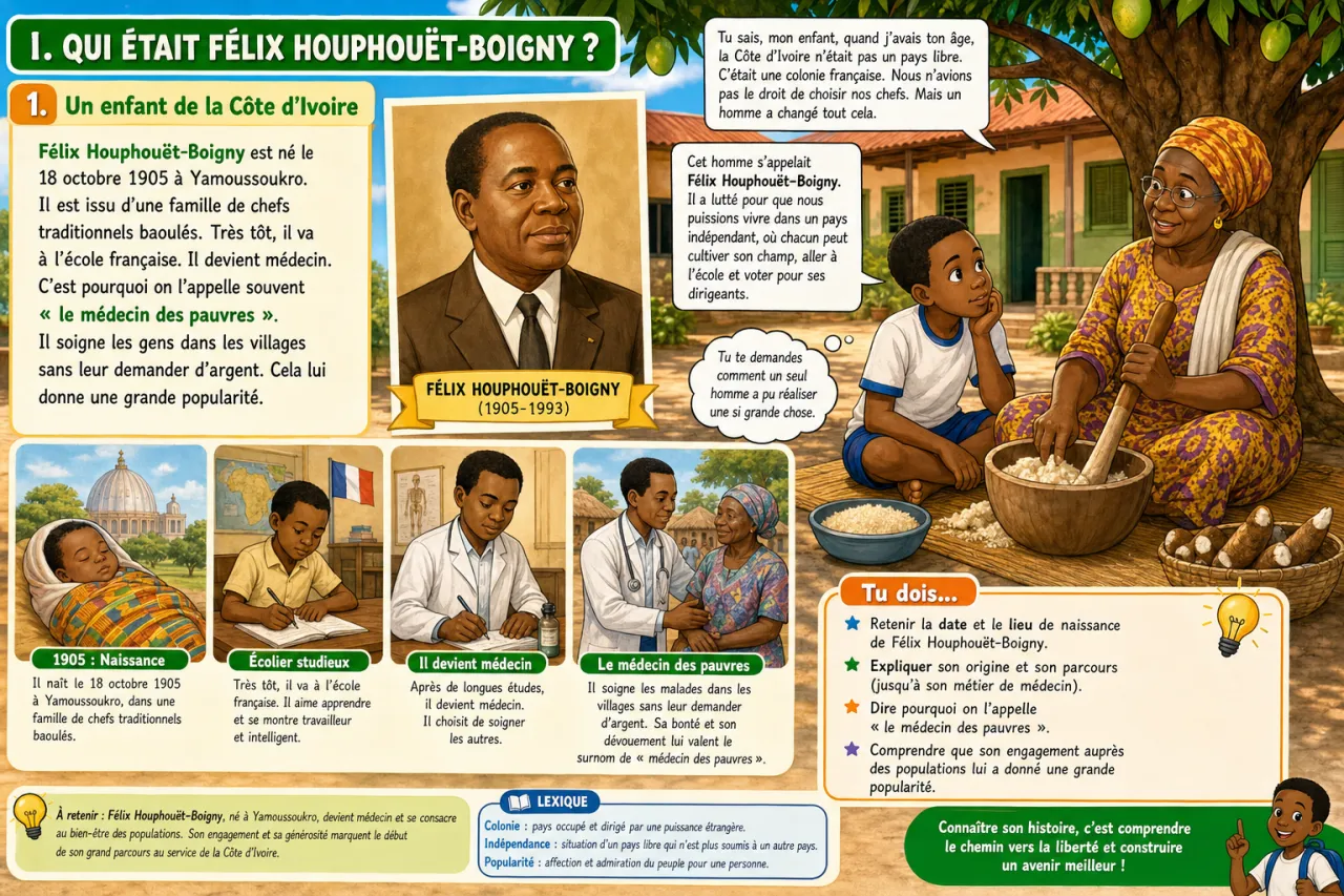 Le mouvement pour l'indépendance : Félix Houphouët-Boigny — illustration