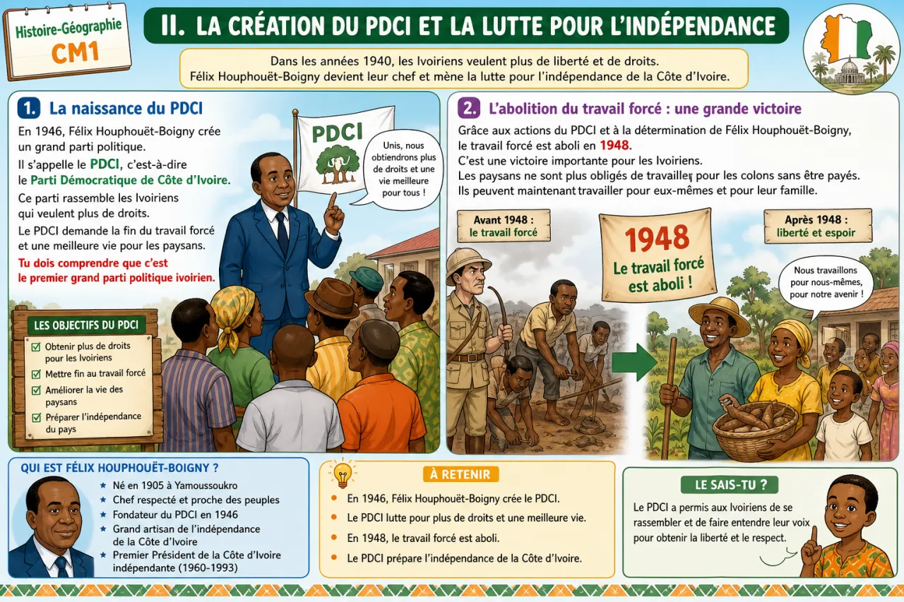 Le mouvement pour l'indépendance : Félix Houphouët-Boigny — illustration