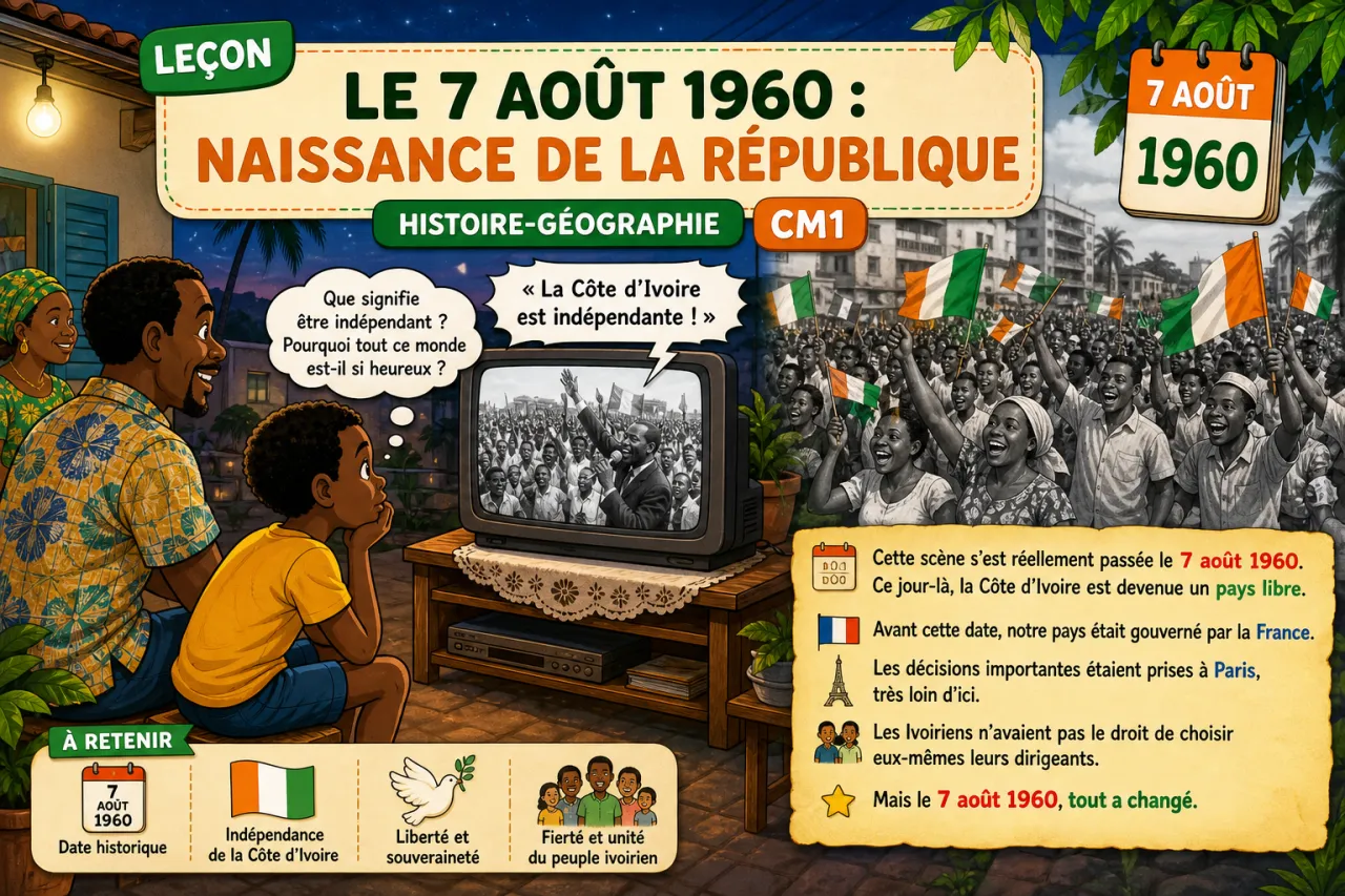 Le 7 août 1960 : naissance de la République