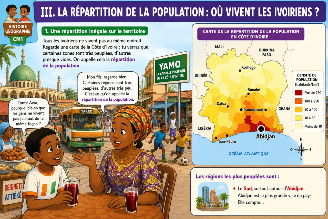 La population de CI : croissance et répartition — illustration