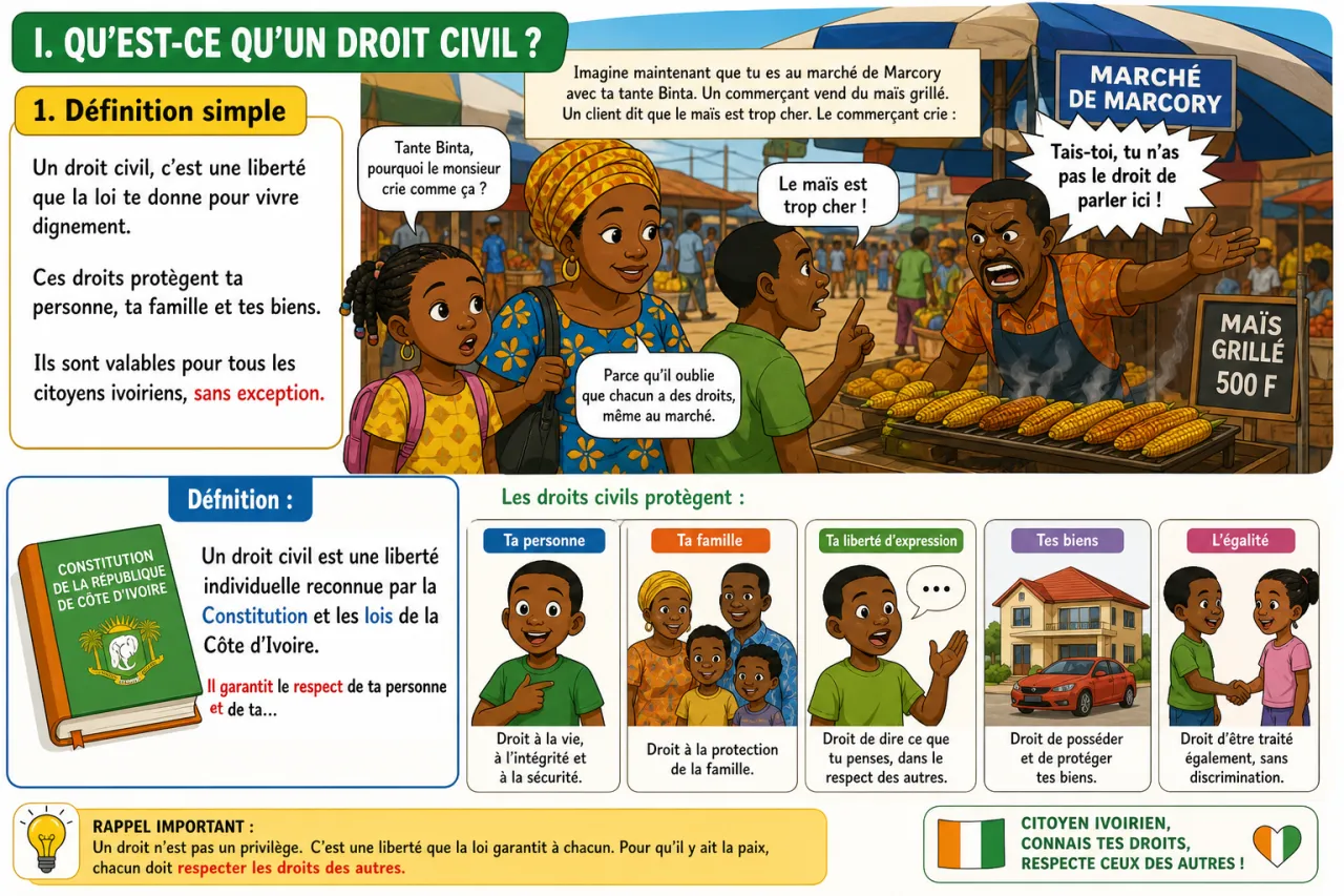 Les droits civils et politiques du citoyen — illustration