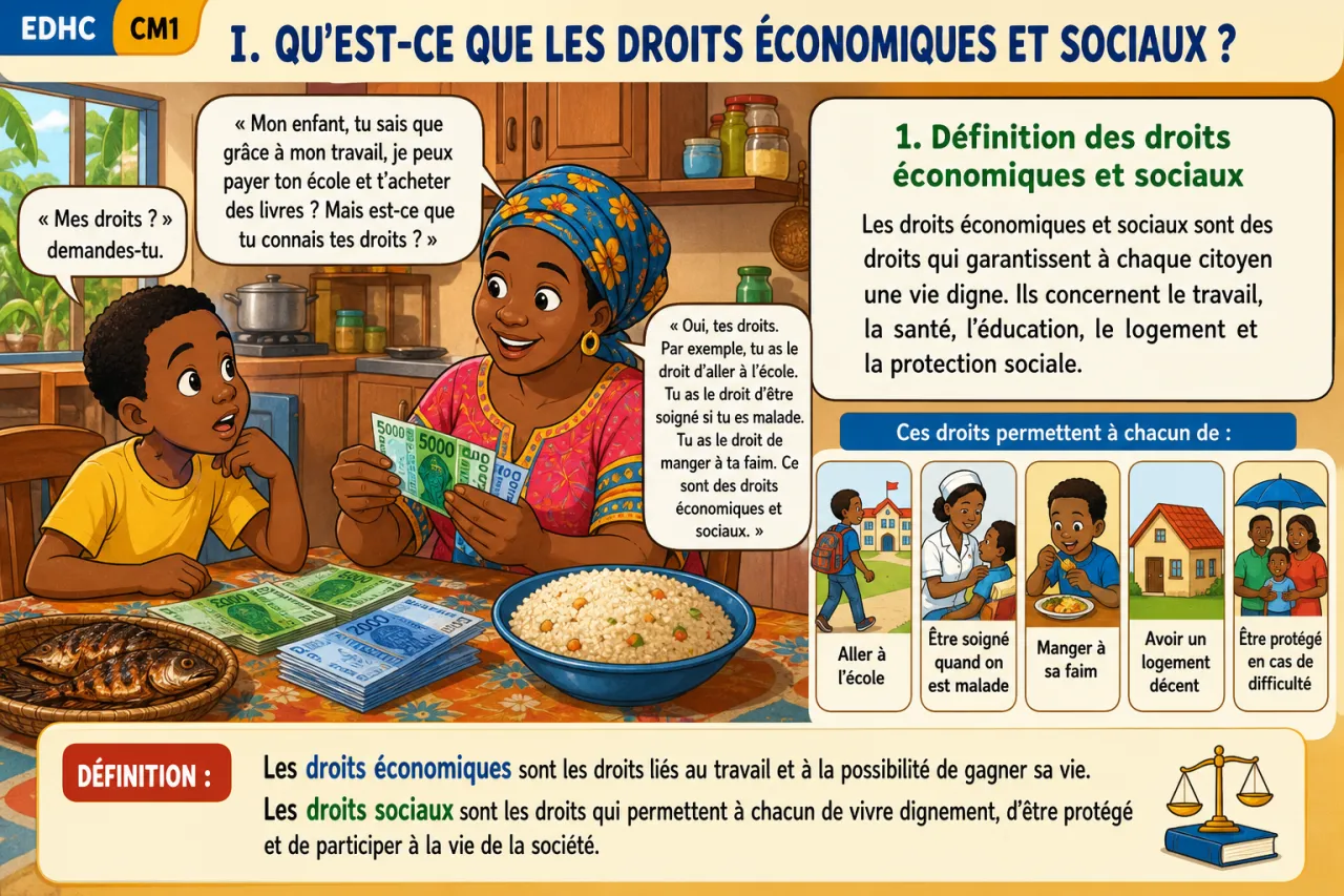 Les droits économiques et sociaux — illustration