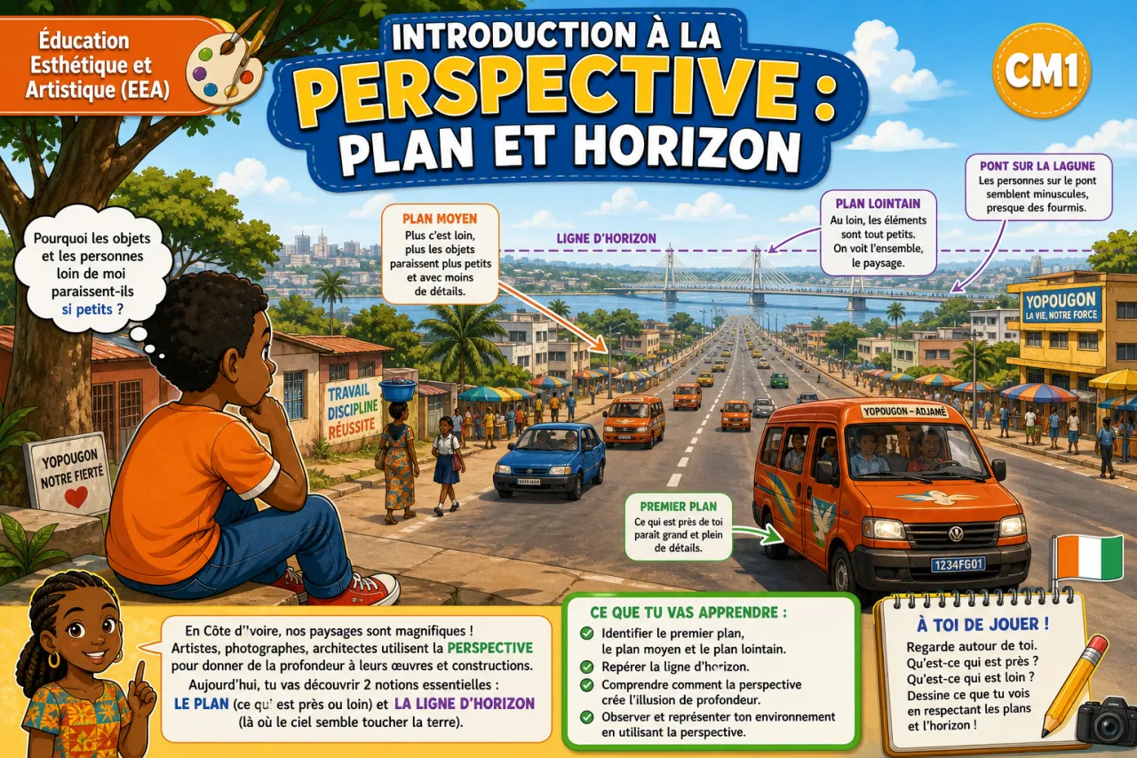 Introduction à la perspective : plan et horizon
