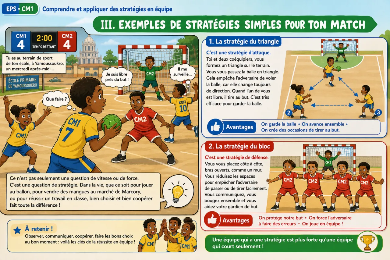 Comprendre et appliquer des stratégies en équipe — illustration