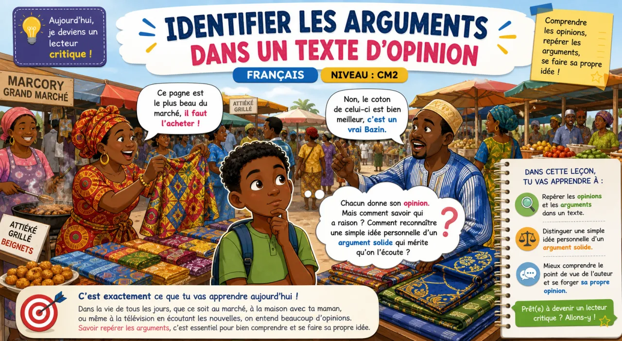 Identifier les arguments dans un texte d'opinion