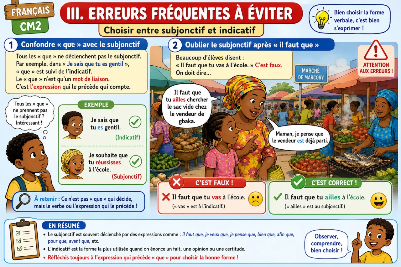 Choisir entre subjonctif et indicatif — illustration