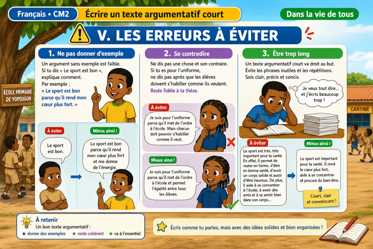 Écrire un texte argumentatif court — illustration