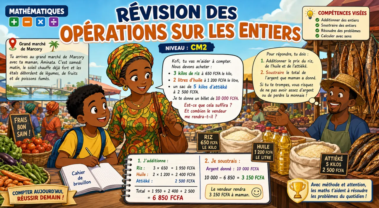 Révision des opérations sur les entiers