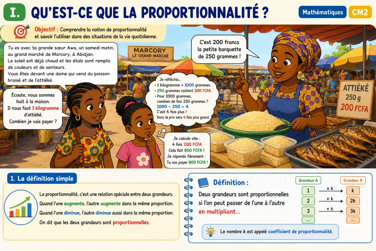 La proportionnalité : reconnaître et calculer — illustration