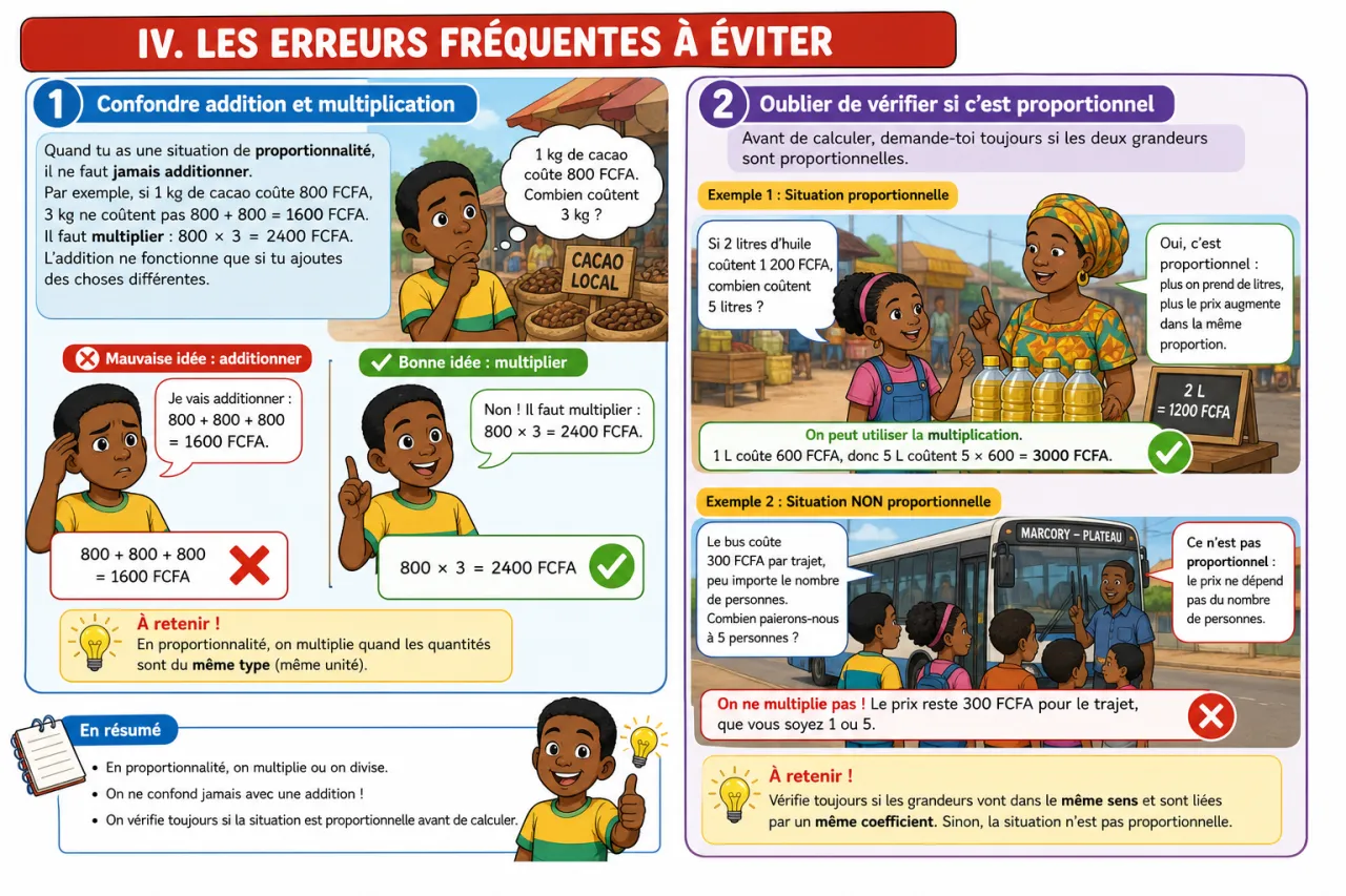 La proportionnalité : reconnaître et calculer — illustration