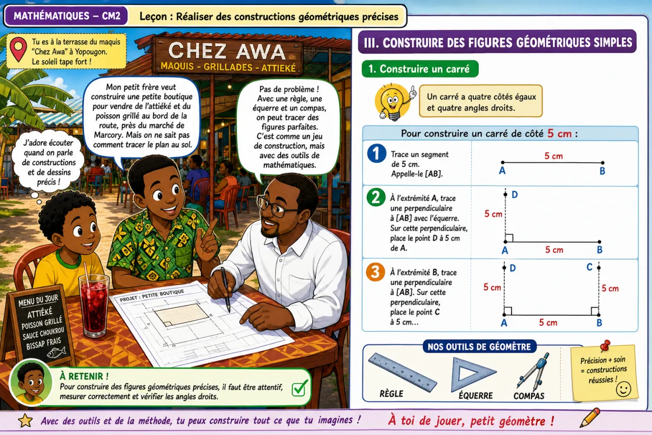 Réaliser des constructions géométriques précises — illustration
