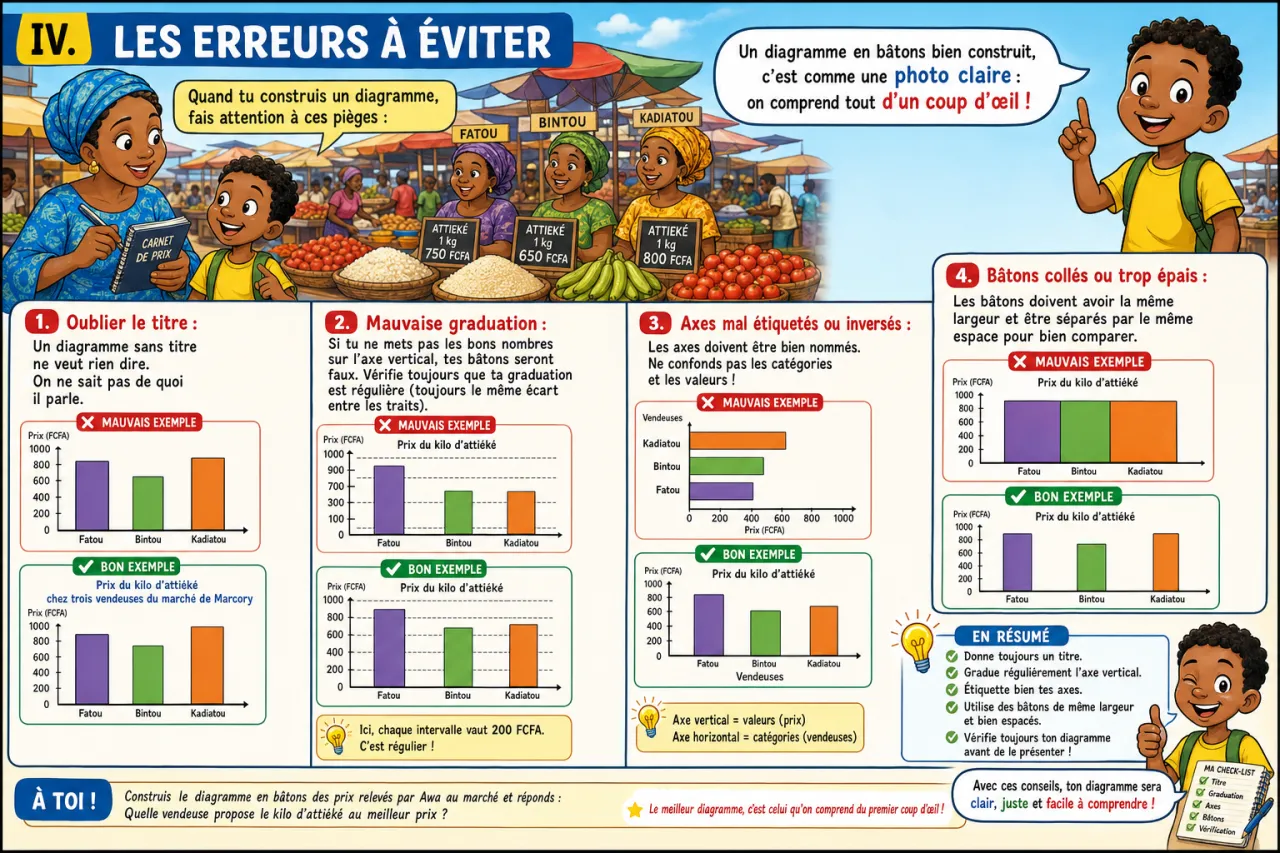 Lire et construire un graphique ou diagramme — illustration