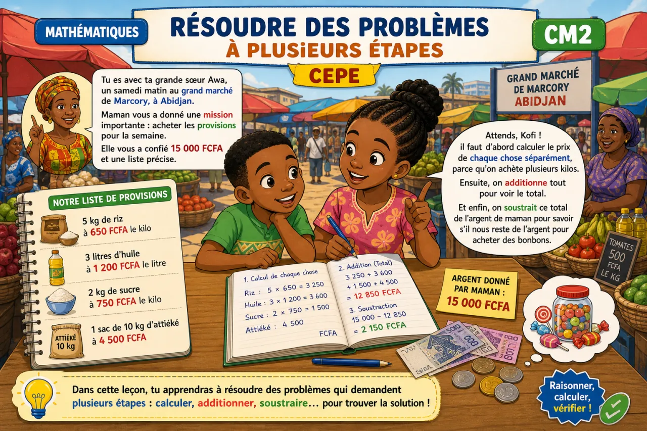 Résoudre des problèmes à plusieurs étapes (CEPE)