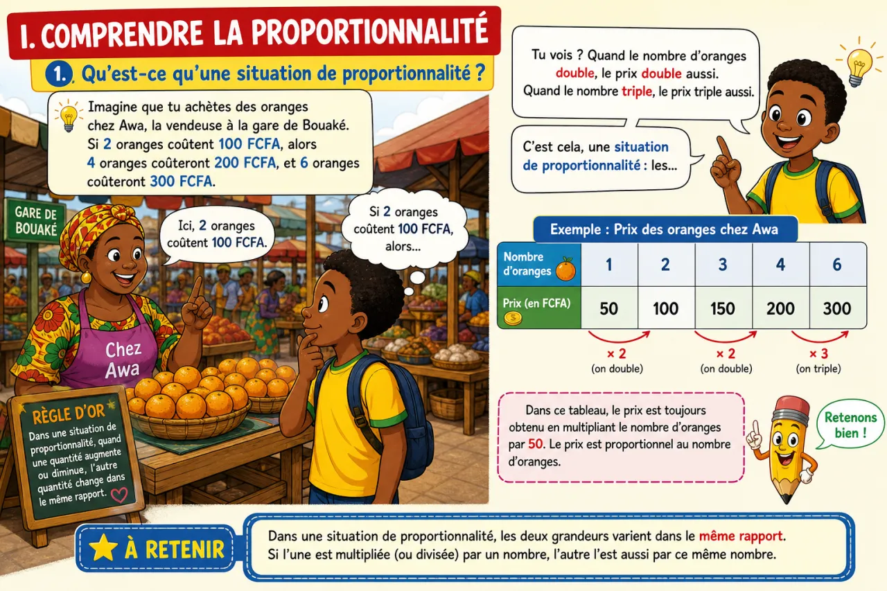 Problèmes de proportionnalité et de pourcentage (CEPE) — illustration