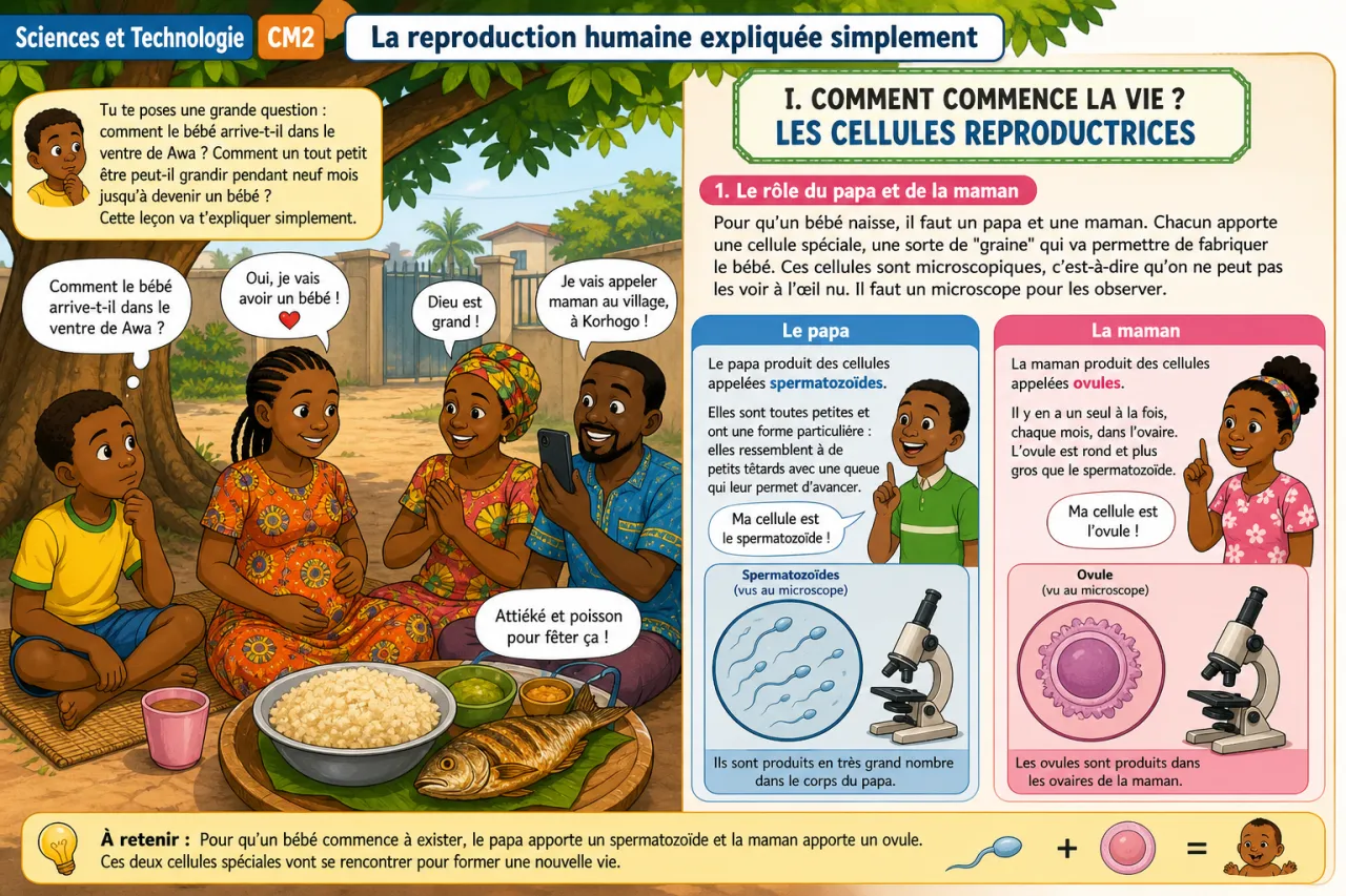 La reproduction humaine expliquée simplement — illustration