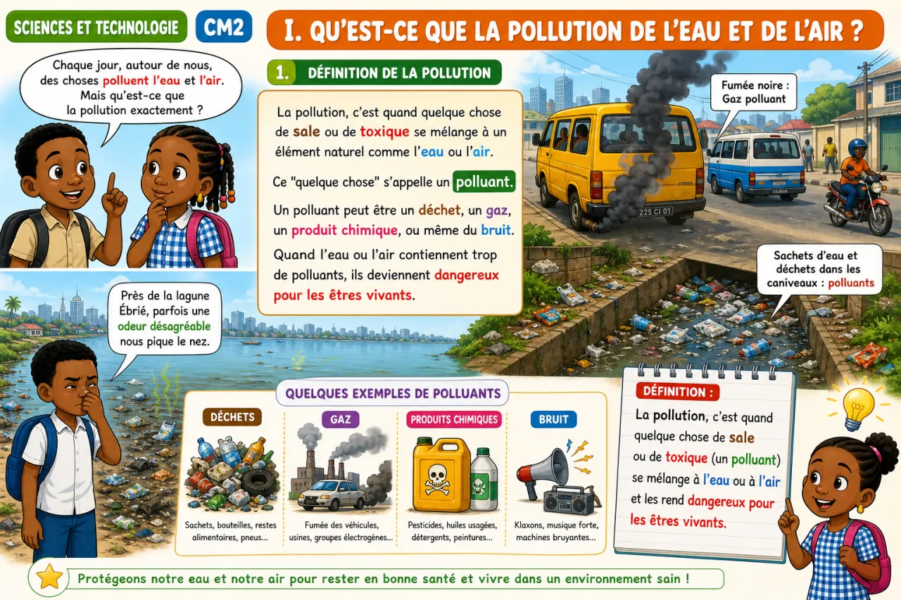 La pollution de l'eau et de l'air en CI — illustration