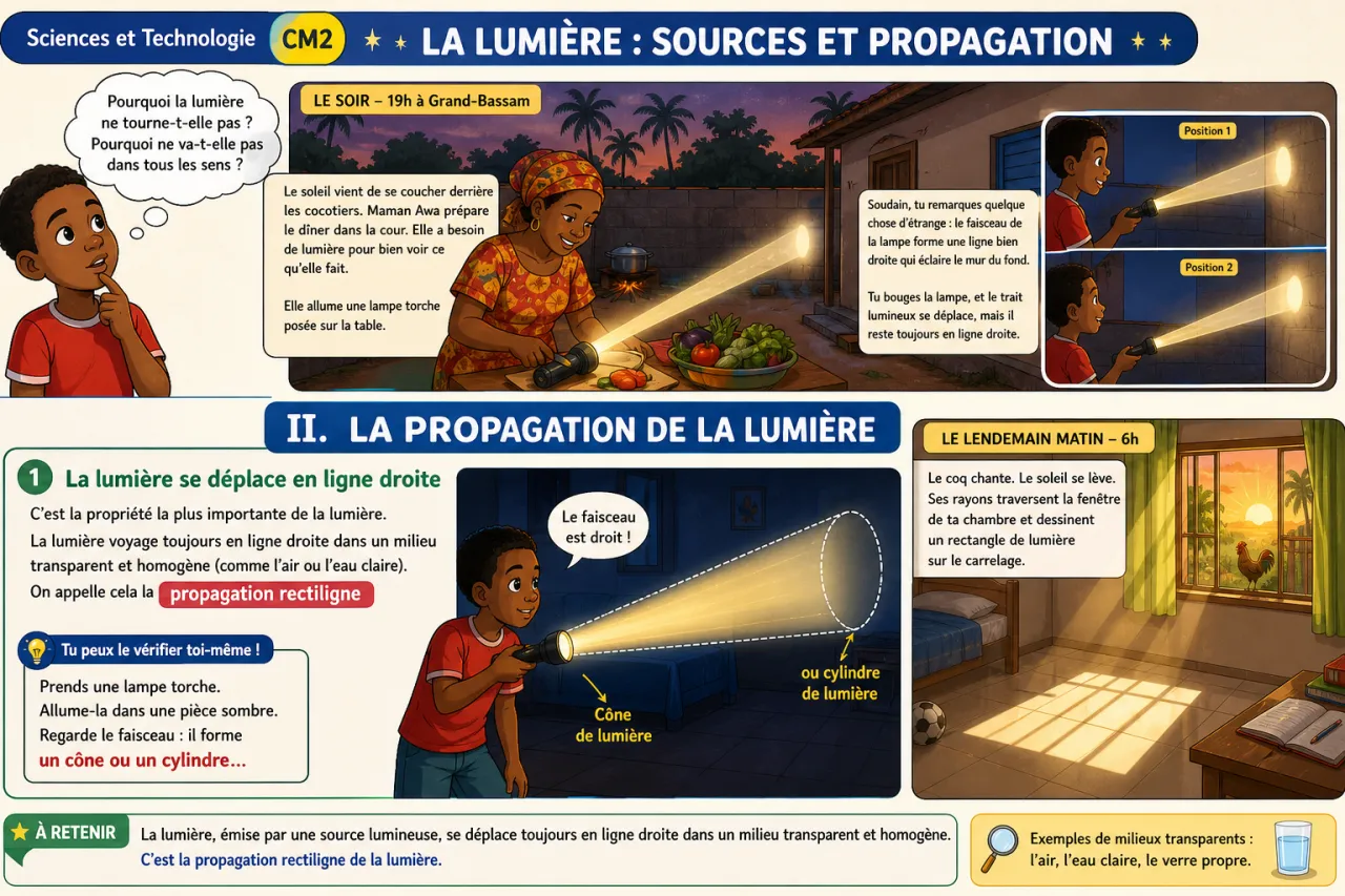 La lumière : sources et propagation — illustration