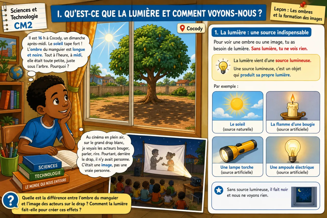Les ombres et la formation des images — illustration