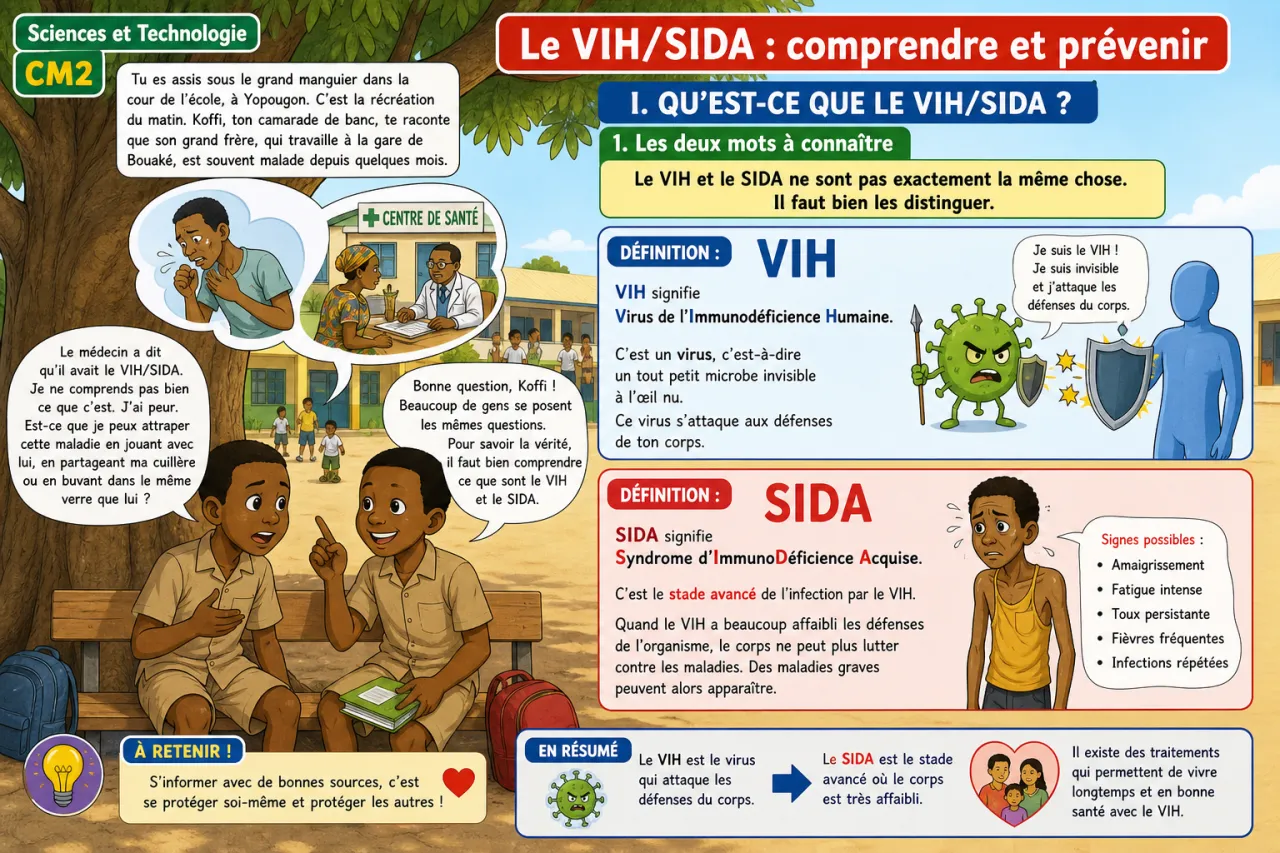 Le VIH/SIDA : comprendre et prévenir — illustration