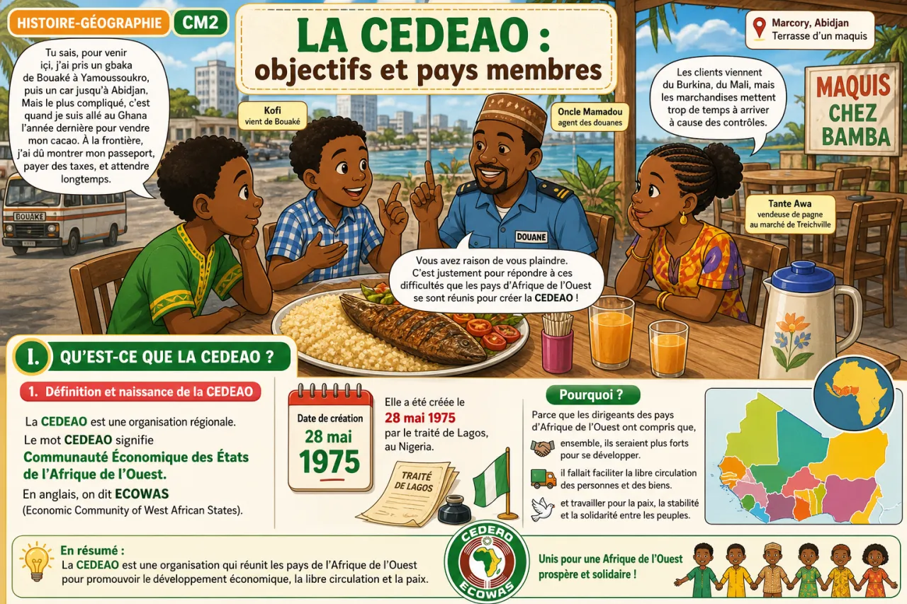 La CEDEAO : objectifs et pays membres — illustration